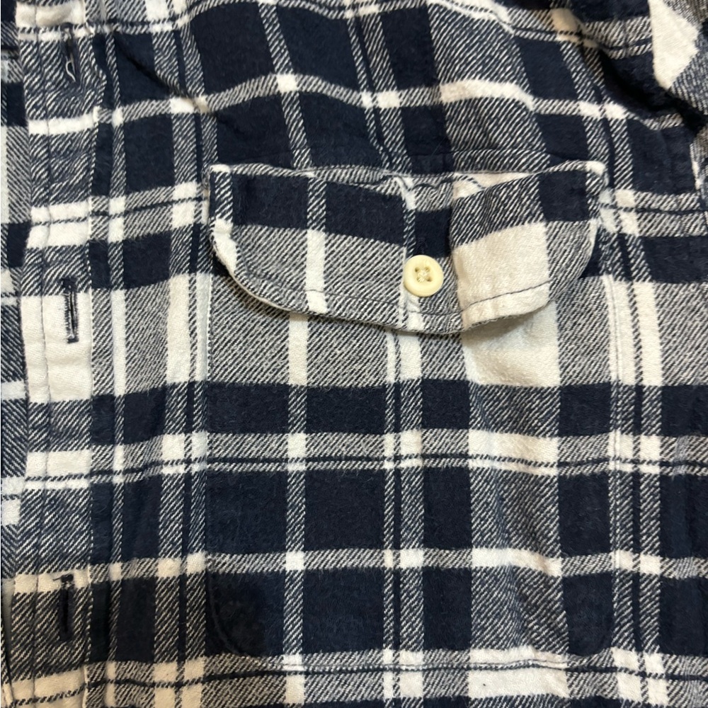Blue&White American Eagle Flannel with Front Pocket - Picture 4 of 4
